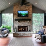 Screened In Porch With Gas Fireplace